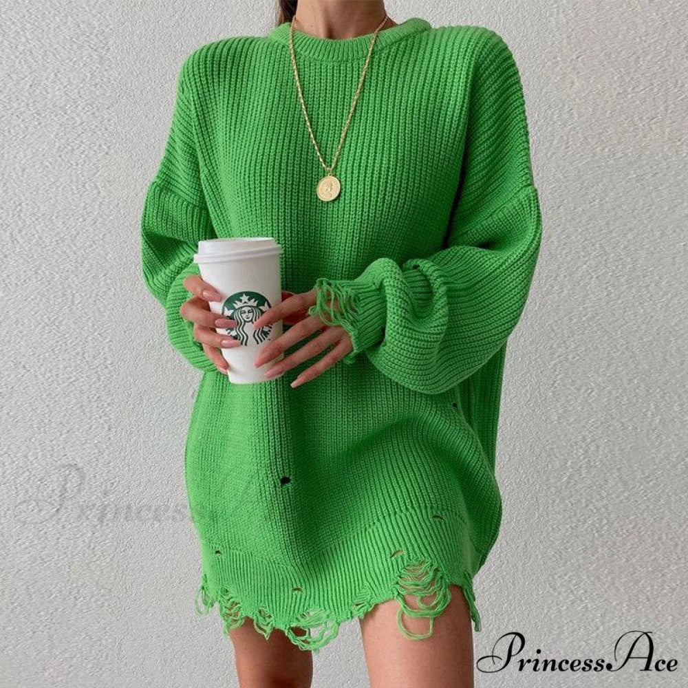 Knitted Casual O Neck Long Sleeve Fashion Sweater - Image 15
