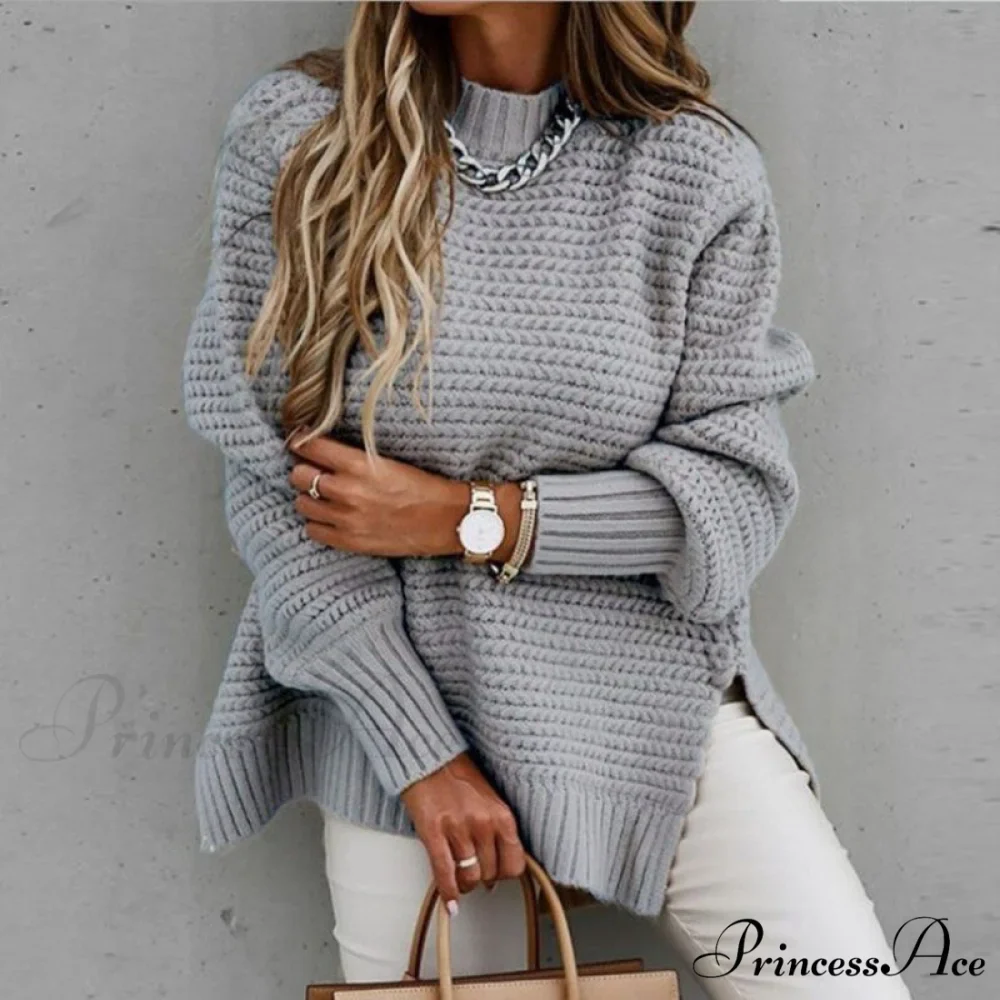 Knitted Casual O Neck Long Sleeve Fashion Sweater - Image 16