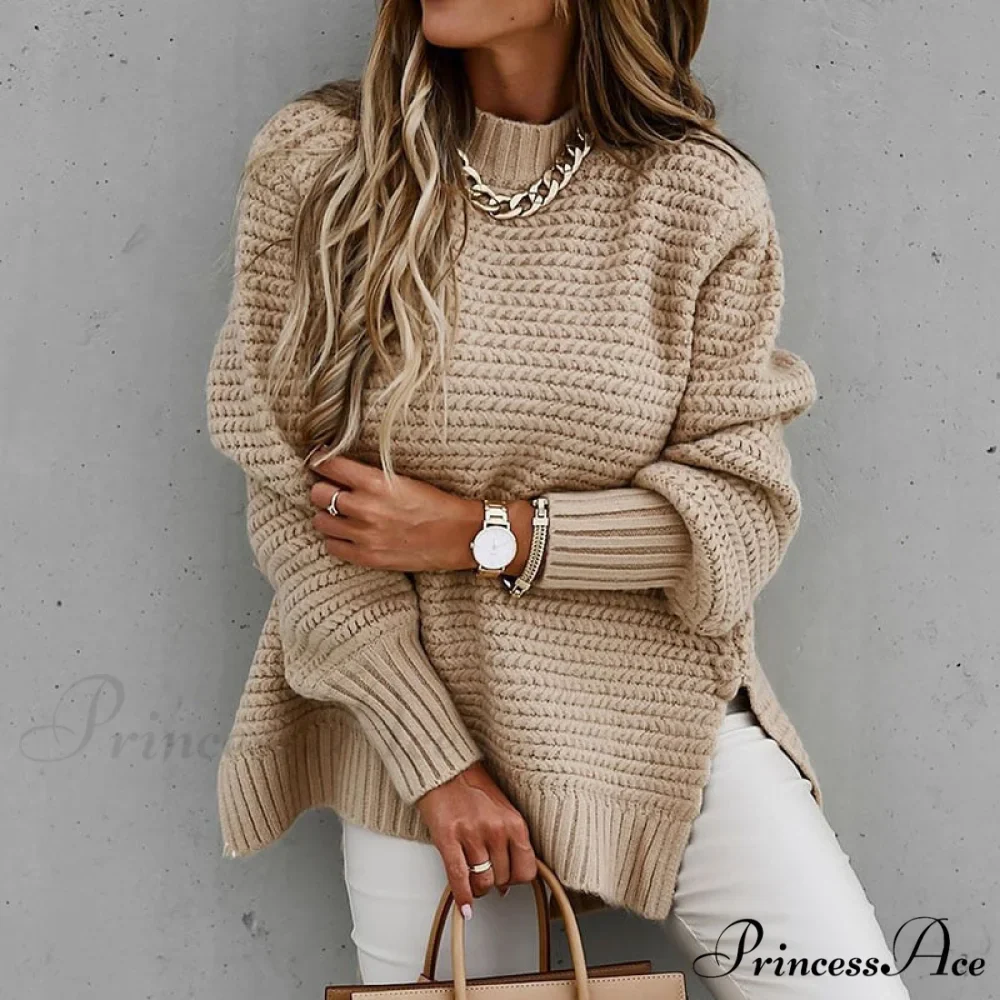 Knitted Casual O Neck Long Sleeve Fashion Sweater - Image 6